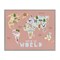 Stupell Industries Kid's Map Of World Pink Framed Giclee, design by Carla Daly